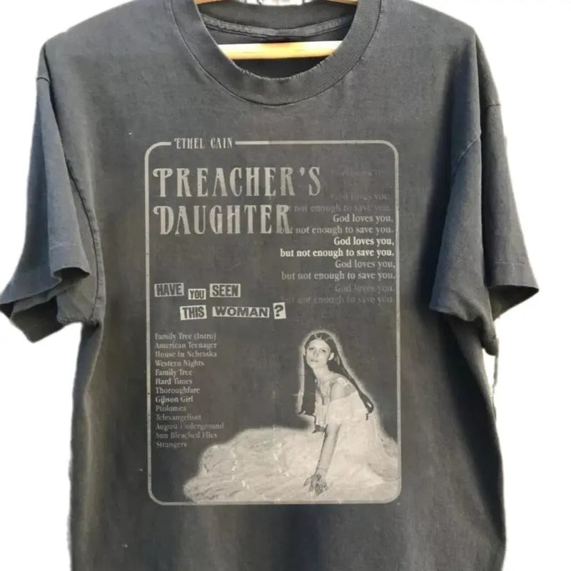Ethel Cain T-shirt, Preacher's Daughter Music Album Shirt, Ethel Graphic Tee, Retro 90s Unisex T-shirt
