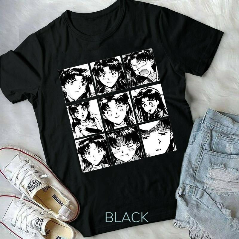 Evangelion,Misato Katsuragi,Neon Genesis Evangelion,Vaporwave,new Unisex T-Shirt S-4XL