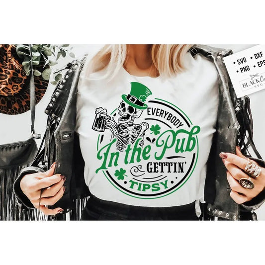 Everybody In The Pub Graphic Top