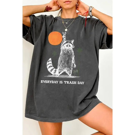 Everyday Is Trash Day Raccoon Tee For Women, Raccoon Lovers, Raccon Tee, Oversized Tee, Raccoon Gift Casual Comfort