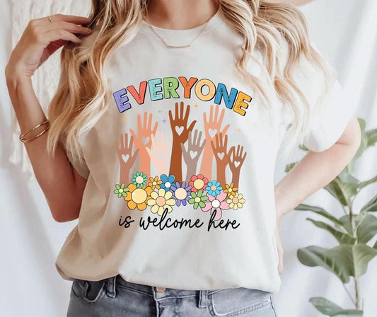 Everyone Is Welcome Here Idaho Teacher Shirt, Idaho Teacher Shirt, Inclusion And Equality Shirt, Protest And Resist Shirt