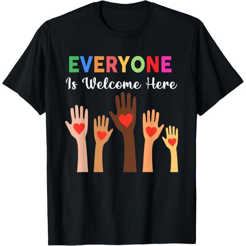 Everyone Is Welcome Here Idaho Teacher T-Shirtstyle{n002}4 T-Shirts, Hoodie, Sweatshirt | DripVista.com