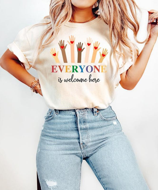 Everyone Is Welcome Here Shirt,  Idaho Teacher Shirt, Inclusion Equality Comfort Colors T-shirt, Political Protest Shirt, Education and Diversity