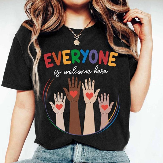 Everyone Is Welcome Here Shirt, Idaho Teacher, Teacher Shirt, Teacher Life, Welcoming Classroom, Inclusive School, Teacher Support