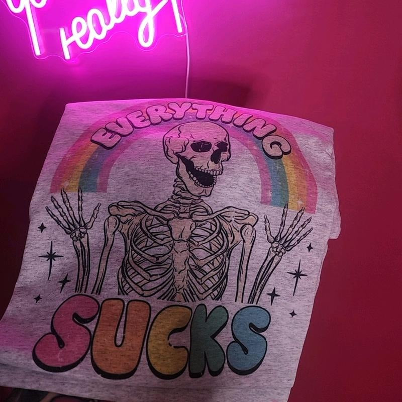 Everything Sucks Graphic Tee Hoodie, Sweatshirt | DripVista.com