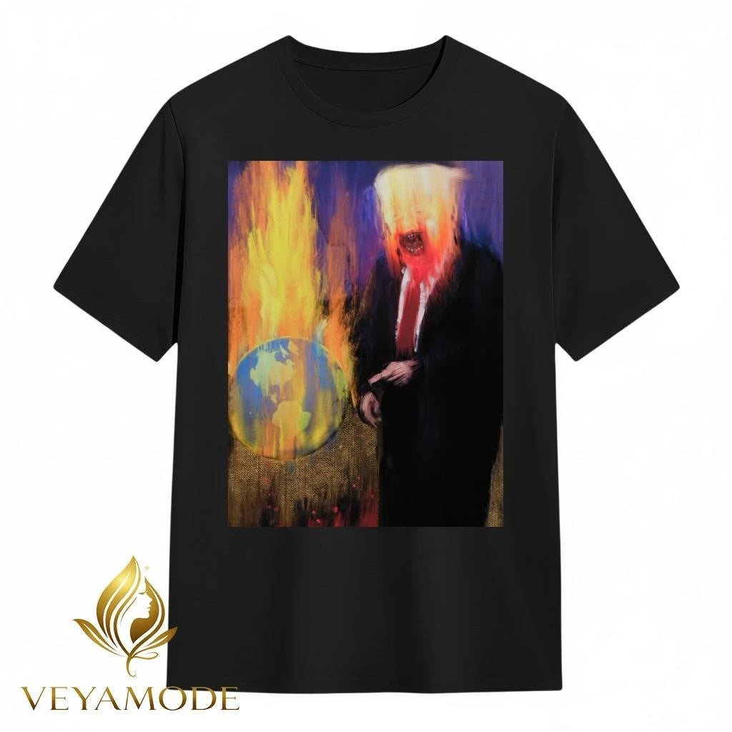 Evil Trump and Earth fire tee