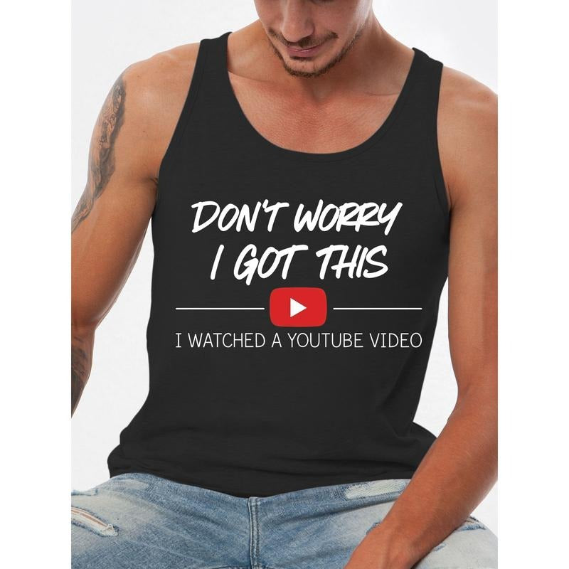 Exude DIY Confidence: Vest with Witty Quote for YouTube - Inspired Red plumber brand - Mouthless cat - Yourselfers...