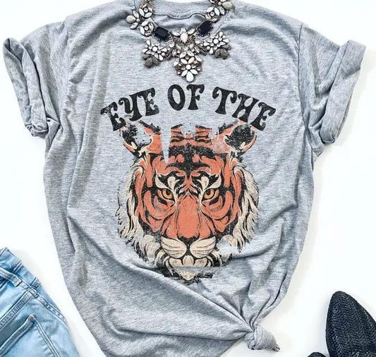 Eye of the Tiger Tee Vintage T-shirt Retro Lyrics Shirt Mens Rock Tee Rocky Survivor Song Tee Eye of the Tiger Tee Casual Fabric Graphic Menswear Shortsleeve Soft Top Breathable