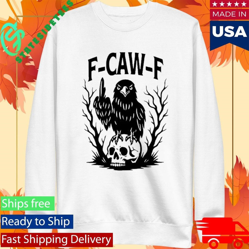F Caw F Gothic Raven Middle Finger Shirt