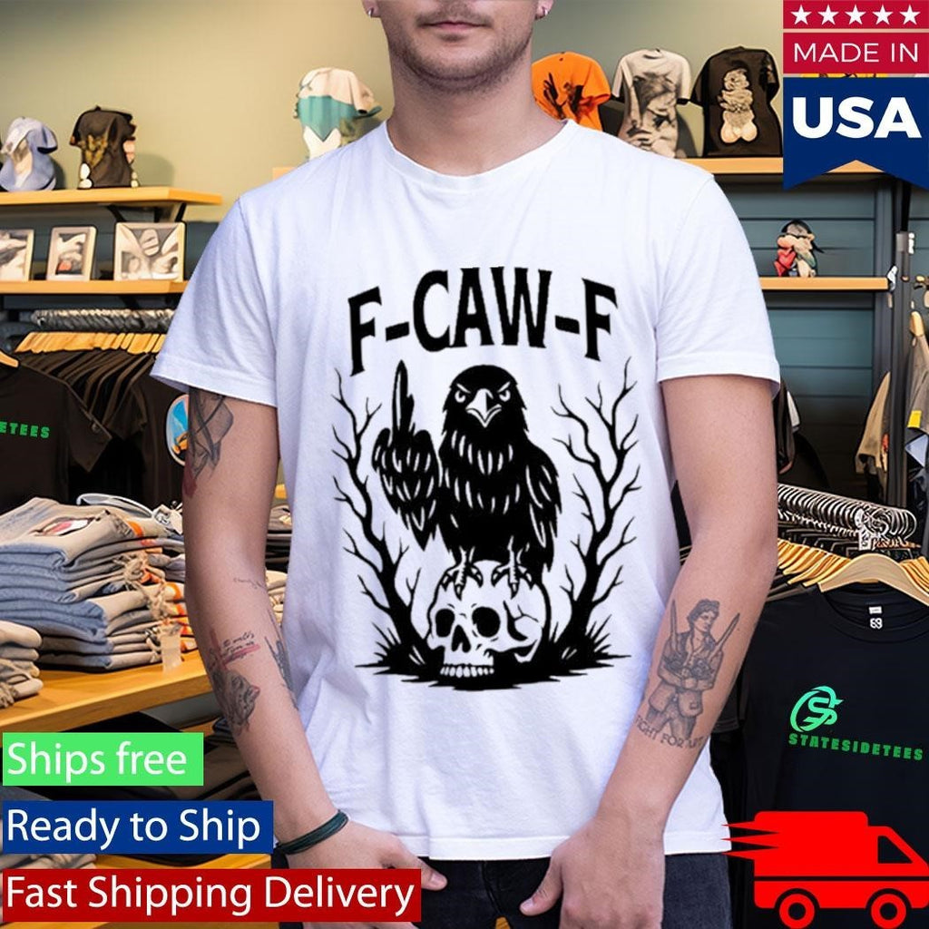 F Caw F Gothic Raven Middle Finger Shirt
