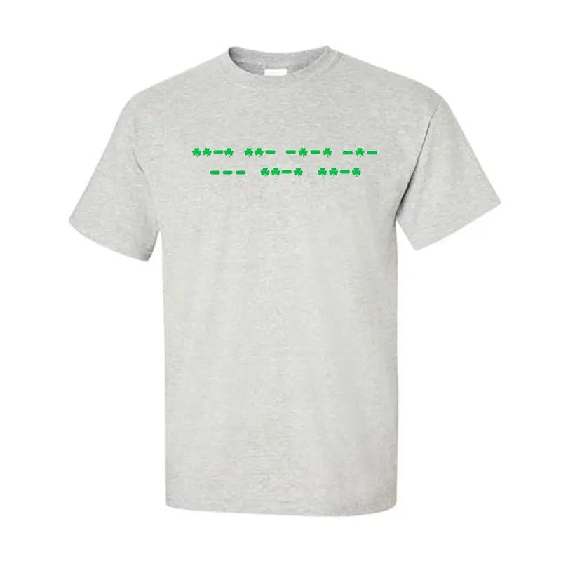 F Off Morse Code Shamrock Edition Men's TShirt Hoodie, Sweatshirt | DripVista.com
