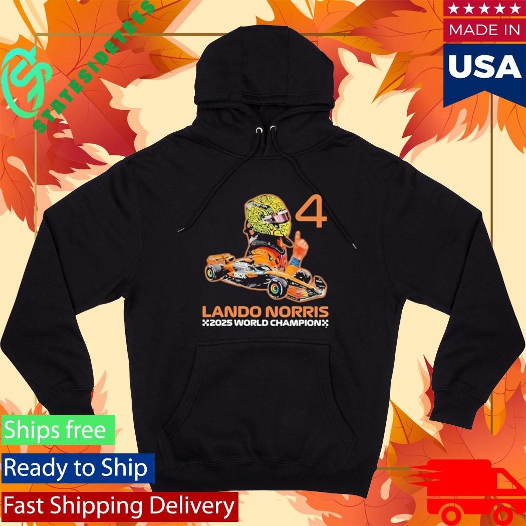 F1 Racing Lando Norris 2025 World Champion Fan Tribute Shirt