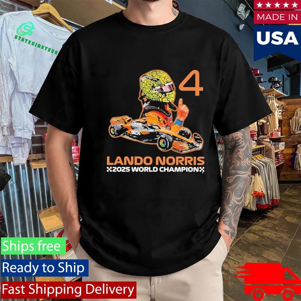 F1 Racing Lando Norris 2025 World Champion Fan Tribute Shirt