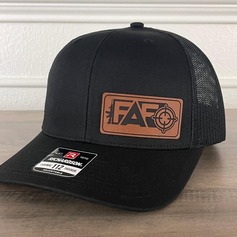 FAFO F Around And Find Out Side Leather Patch Hat Black T-Shirts, Hoodie, Sweatshirt | DripVista.com