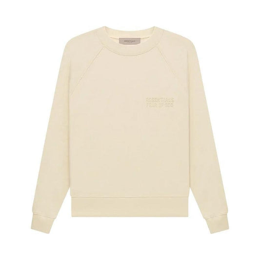 FEAR OF GOD ESSENTIALS LOGO CREW NECK SWEAT EGG SHELL COLOR
