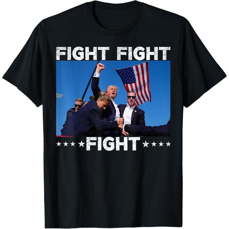 FIGHT FIGHT FIGHT Trump 2024 Vote Trump T-Shirt made in usa Hoodie, Sweatshirt | DripVista.com