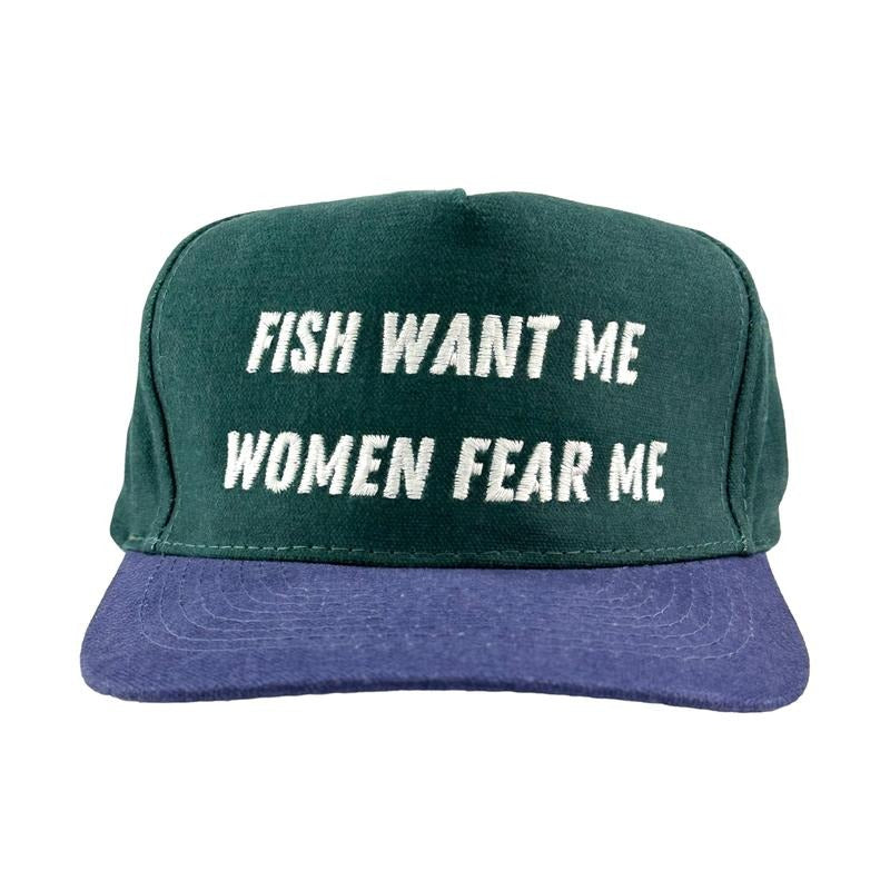 FISH WANT ME WOMEN FEAR ME Vintage Custom Embroidered FUNNY T-Shirts, Hoodie, Sweatshirt | DripVista.com