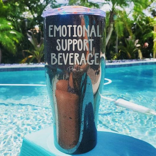 FLASH SALE | Emotional Support Beverage Laser Etched Tumbler T-Shirts, Hoodie, Sweatshirt | DripVista.com