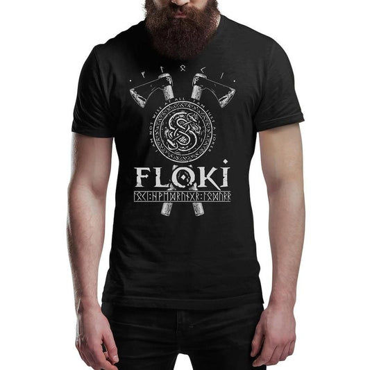 FLOKI Viking T-Shirt Victory Or Valhalla Tee Shirt Norway Norse Mythology Viking Shirt Unisex Warrior