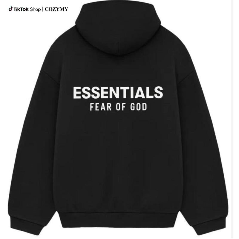 FOG FOG FOG Essentials Hoodie II Black Men'WB shield with Fit Casual Wear T-Shirts, Sweatshirt | DripVista.com