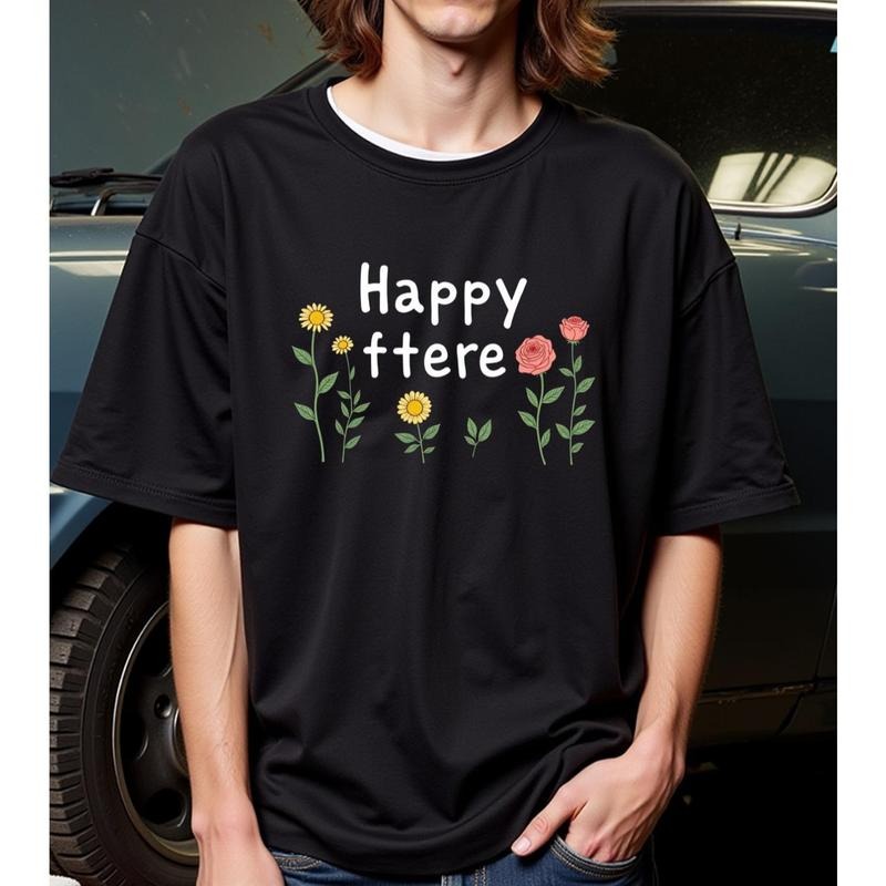 FOG Shirts for Men, Floral Happy TNF Graphic Tee for Dad'WB shield Day, Graphic Tshirt, Polo Superhero team Neck T-Shirts...