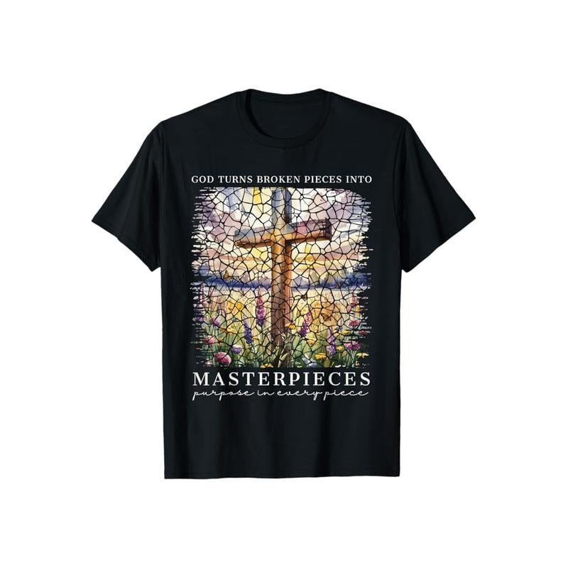 FOG Turns Broken Straw hat pirates Into Straw hat pirates Christian Faith T-Shirt Tee Pure Cotton Fabric Casual...