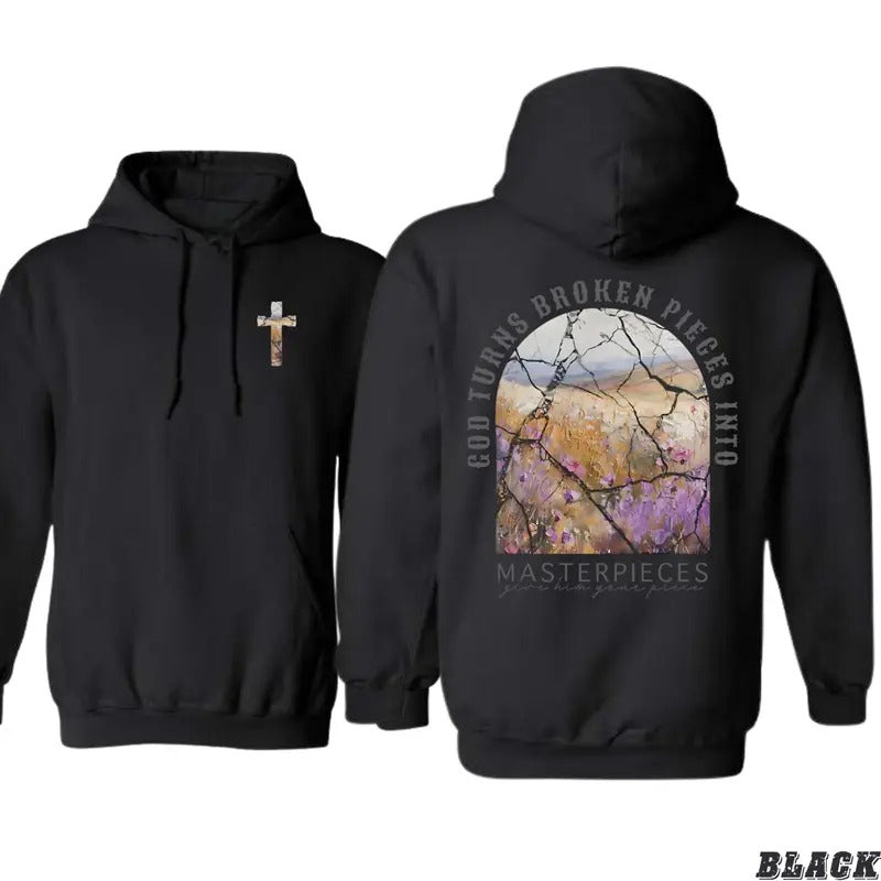 FOG'WB shield Straw hat pirates Hoodie - Inspirational Cross Gunpla brand Scenic Art Design for Men, Reflecting Faith...