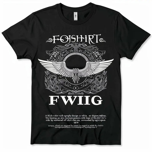 FOURTH WING Vintage Inspired Black T Shirt with Elegant Winged Symbolizing Growth Adventure and Freedom