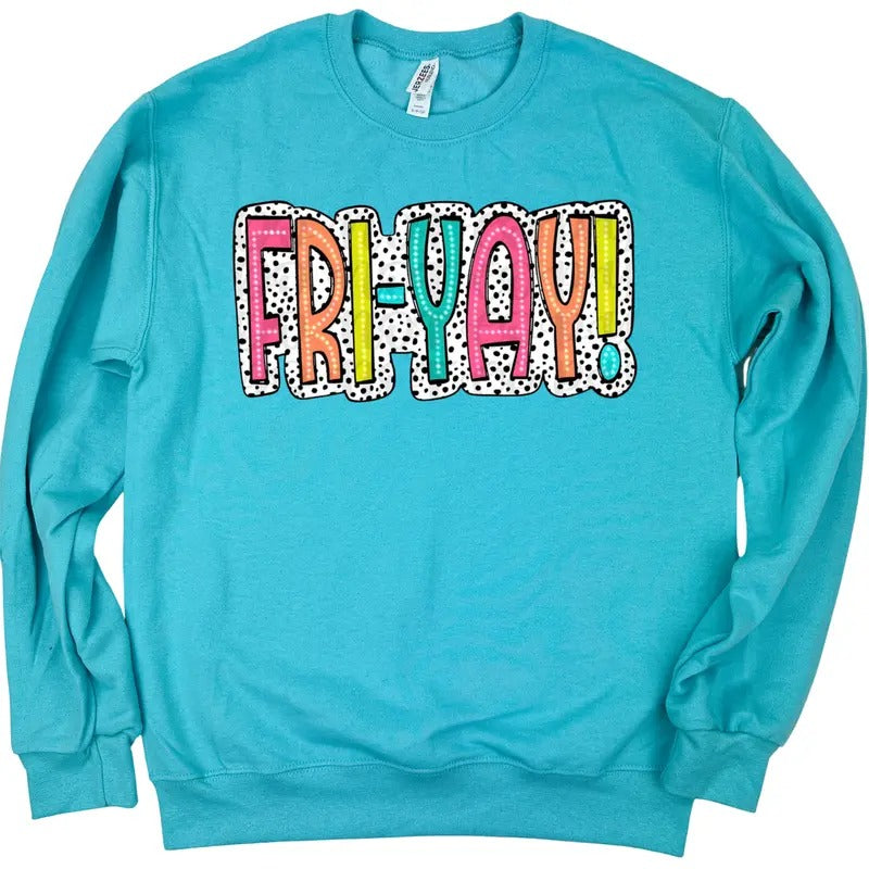 FRI-YAY Neon Spotted Sweatshirt T-Shirts, Hoodie | DripVista.com