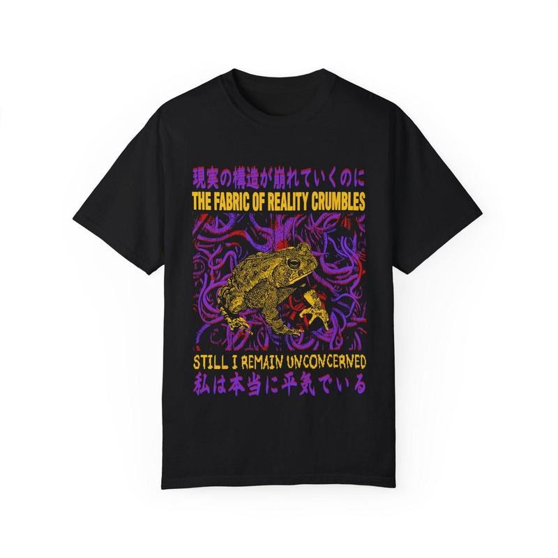Fabric of Reality Frog Vintage Japanese T-Shirt Hoodie, Sweatshirt | DripVista.com