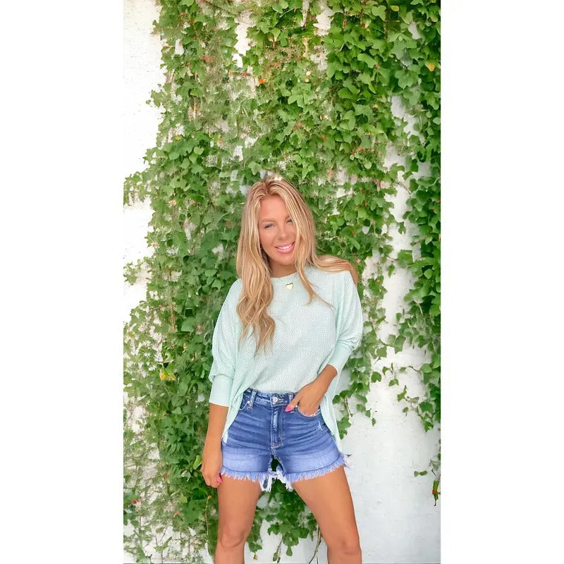 Facing Reality Mint Top