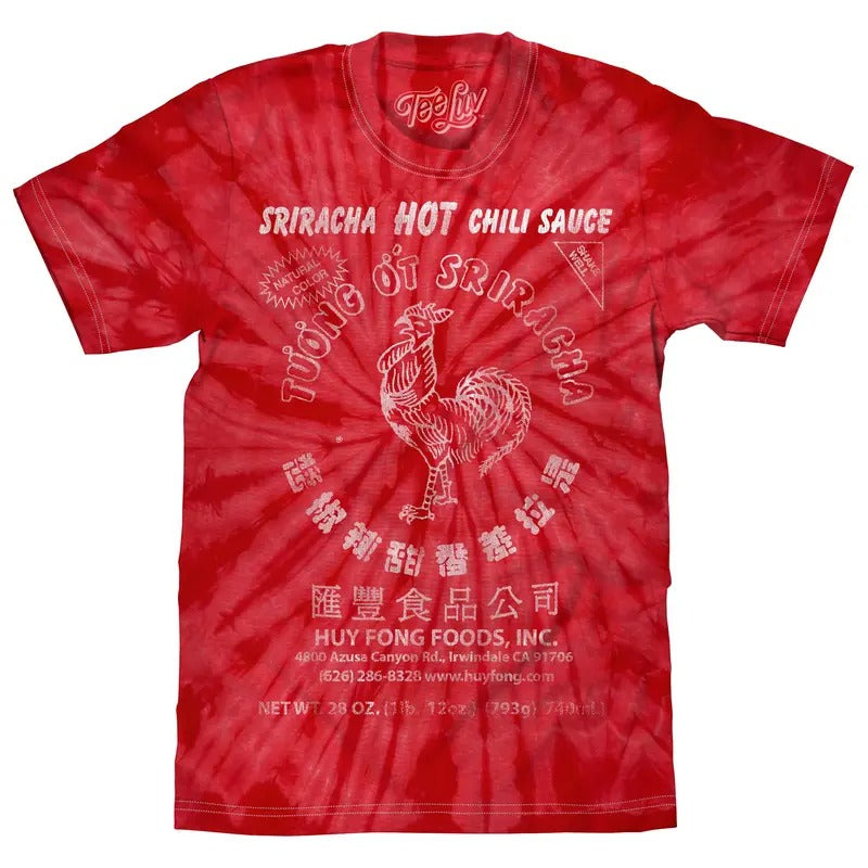 Faded Tuong Ot Sriracha Tie Dye T-Shirt - Spider Red