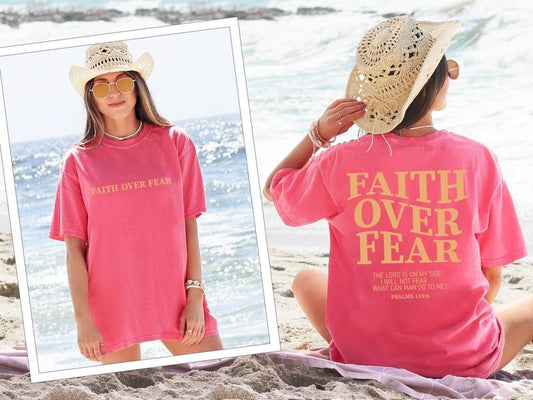 Faith Over Fear Christian Shirt, Jesus Shirts, Trendy Shirt, Bible Verse Shirt, Aesthetic Clothes, Christian Tee  T-shirt, sweater and Hoodie