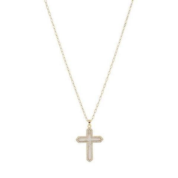 Faith Over Fear Cross Necklace