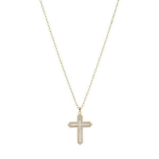 Faith Over Fear Cross Necklace