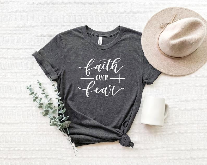 Faith Over Fear Shirt,Christian Shirts,Faith Shirt,Religious  sweater Hoodie, Sweatshirt | DripVista.com