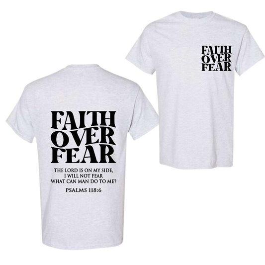 Faith Over Fear Tee , Christian T-, Jesus  , Full Color, Full Size cheap shirts