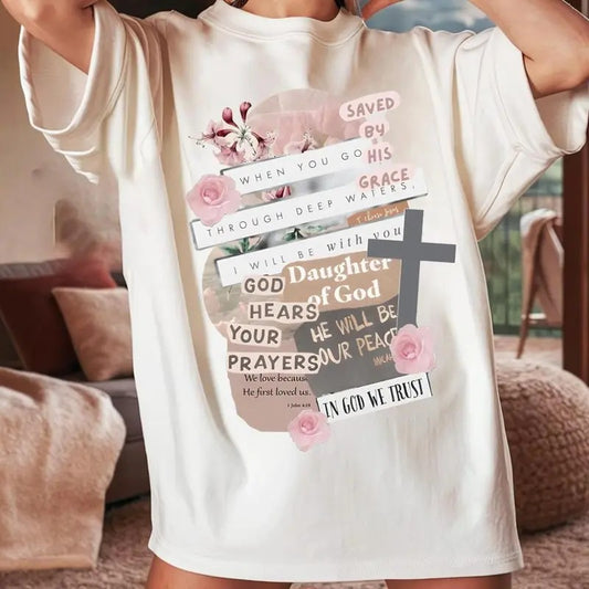 Faith Shirt, Christian Shirt, Jesus Shirt, Collage Shirt, God Shirt, Relaxed Fit, Easygoing Feel, Soft Touch, Feels Like a
