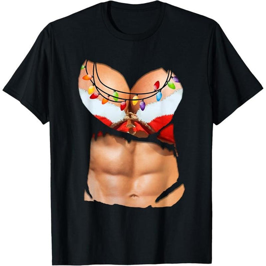 Fake Abs Shirt Funny Bikini Body Muscle Six Pack 3D T-Shirt T-Shirt made in usa