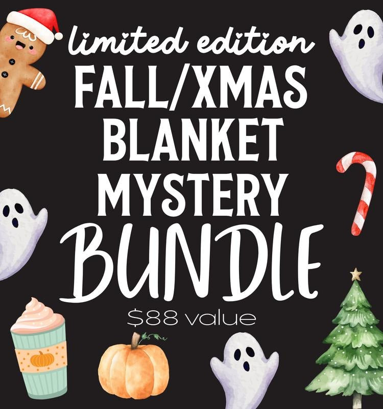 Fall & Christmas Velveteen Blanket Mystery Bundle
