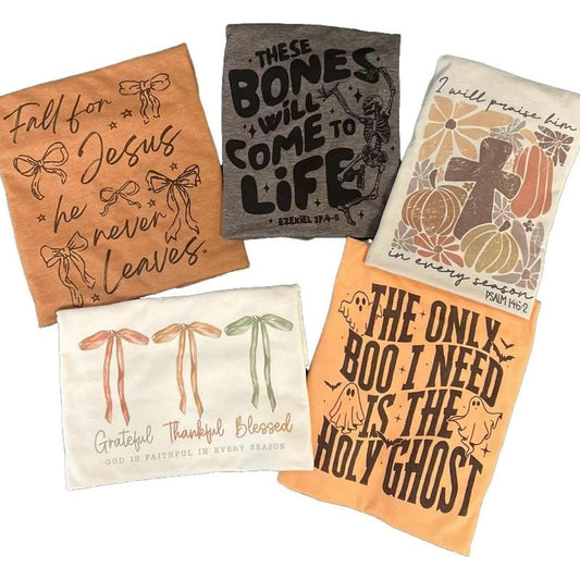 Fall Christian Tee Collection - BUY ONE OR BUY THEM ALL Christian Shirts