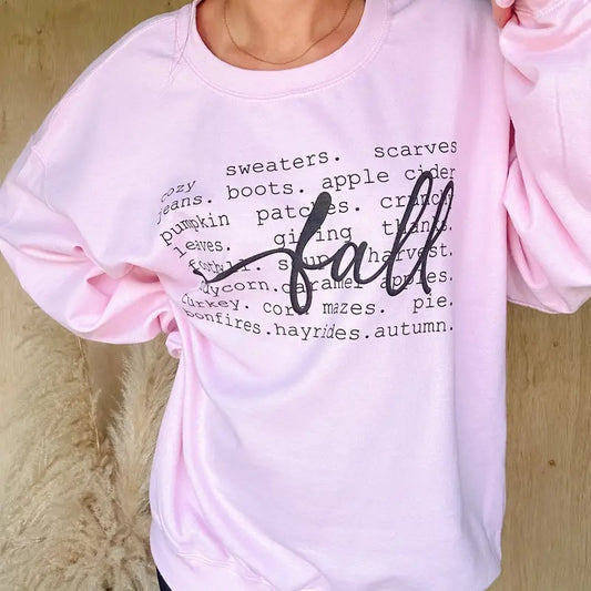 Fall Words Graphic Pullover