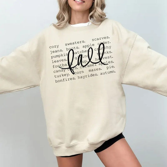 Fall Words Sweatshirt, Fall Sweatshirt For Women, Hello Fall Crewneck, Autumn Sweatshirt, Fall Graphic Shirt, Fall Halloween Thanksgiving Gift Shirt