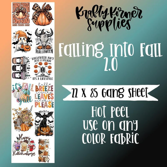 Falling Into Fall 2.0 DTF Transfer Gang Sheet, 22 x 85