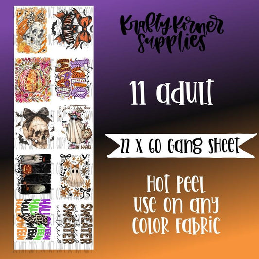 Falling Into Fall 3.0 DTF Transfer Gang Sheet, 22 x 60