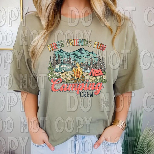 Fam, Friends, Fun Camping Crew DTF Transfers - THIS IS NOT A SHIRT