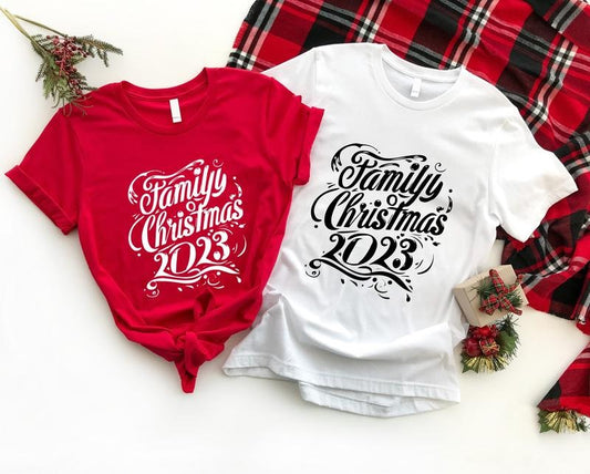 Family Christmas 2023 Shirt, Matching Family Christmas Party Tee, Big Family Reunion For Winter Holiday, Xmas Family Gathering T-Shirt.