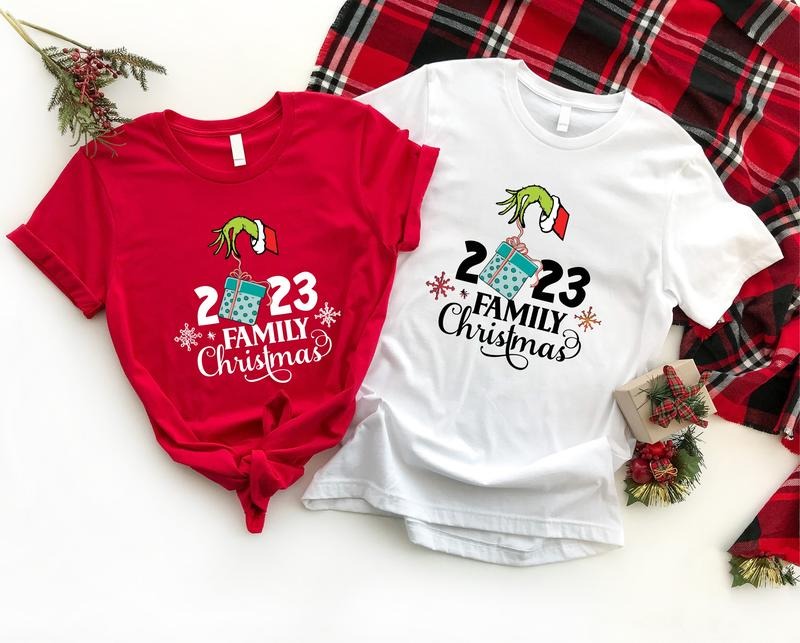 Family Christmas 2023 Shirt, Matching Family Christmas Party Tee, Xmas Family Gathering T-shirts, Winter Holiday Cousin Gift Tee.