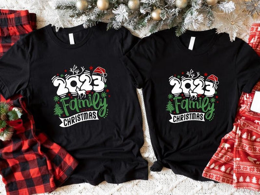 Family Christmas 2023 Shirt, Matching Parents Christmas T-Shirt, X-mas Party Gift Shirts, Cousin Crew Holiday Tee.