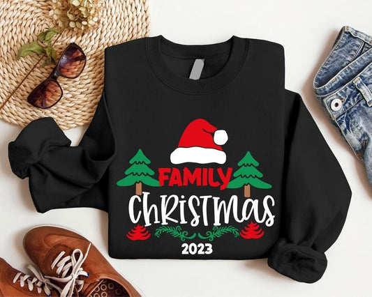 Family Christmas 2023 Sweatshirt, Matching Family Gathering Hoodie, Christmas Vacation Group Sweatshirt, Cousin Crew Christmas Holiday, Sibling Christmas Gift Long Sleeve, Family Reunion Sweatshirt.